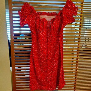 Red Short Sleeve Dress